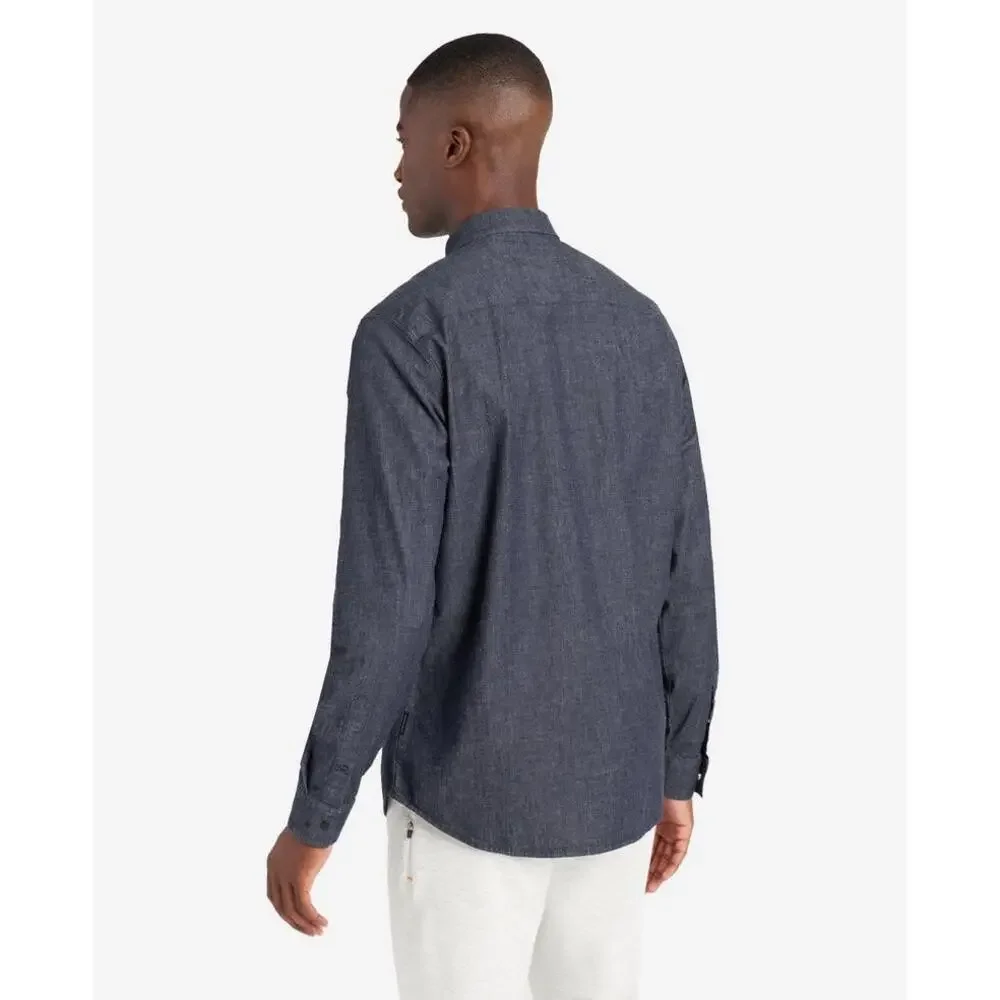 Kenneth Cole Slim-Fit Organic Stretch Denim Shirt‎ Sz M - Picture 5 of 14